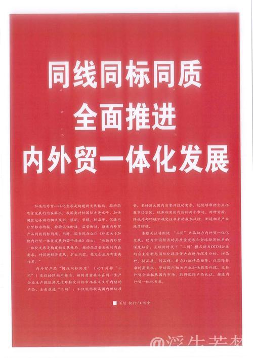 推动内外贸规则制度对接 推动内外贸规则制度对接
